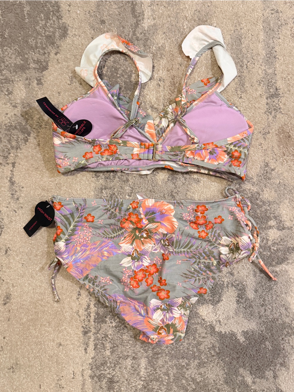 No Boundaries Floral 2 Piece Bikini - Picture 4 of 6